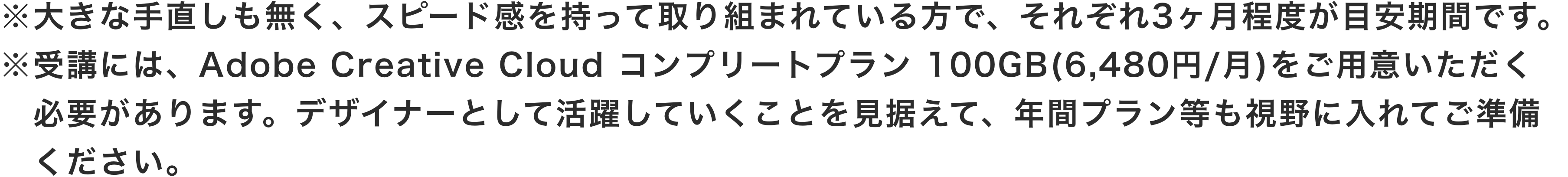 大きな手直しも無く、スピード感を持って取り組まれている方で、それぞれ3ヶ月程度が目安期間です。